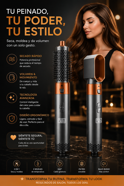 Cepillo secador 5 en 1